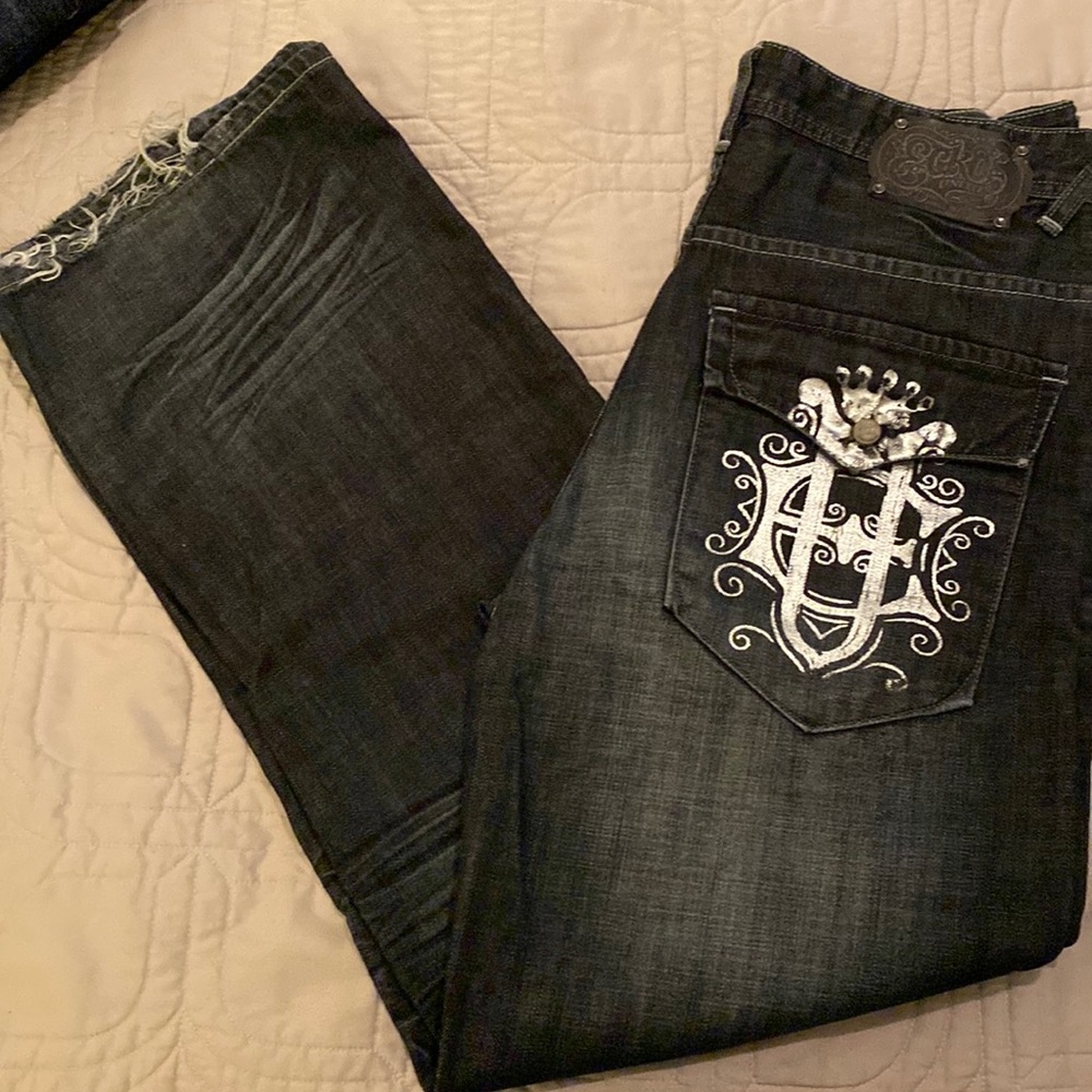 Ecko jeans with silver stamps